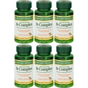 6 Pack Nature's Bounty B-Complex with Folic Acid plus Vitamin C Tablets 125 Each