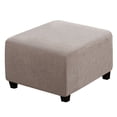 thumbnail image 1 of HLONK Square Ottoman Cover Soft  Stretch Jacquard Ottoman Slipcovers Waterproof Non Slip Footstool Protect With Elastic Bottom Machine Washable-Primary color, 1 of 7