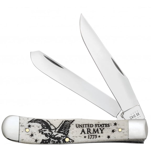 Case XX Knives United States Army Natural Bone Trapper Stainless Pocket Knife