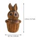 thumbnail image 3 of Pequeño conejo tallado en madera, adorno decorativo DIY para llavero o collar, 3 of 8