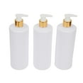 3PCS 500ml Refillable PET Shampoo and Lotion Bottles with Dispenser for