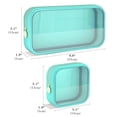 thumbnail image 2 of DODAMOUR Clear Makeup Bag Set of 2, TSA Approved Waterproof Travel Cosmetic Bag, PVC Nylon Portable Makeup Organizer Bags for Women (Green), 2 of 6