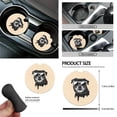 thumbnail image 6 of Yuyamidu Black Pug Car Seat Cover Set with Steering Wheel Cover Seat Belt Covers Trash Bag Air Vent Phone Holder Rearview Mirror Cover Cup Coasters Key Chain 15 PCS Beige Auto Accessories, 6 of 7