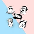 thumbnail image 1 of Juego de 5 pines esmaltados a granel, divertidos pines de anime para mochilas estéticas, botones de dibujos animados de Calcifer para chaquetas, broche de la serie Ghost, 1 of 5
