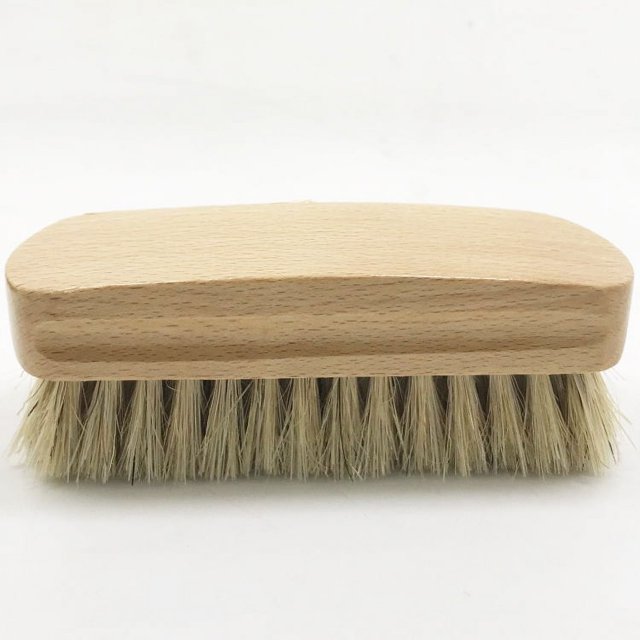 Cepillo de pelo de caballo, para engrasar, pulir, limpiar, quitar el polvo, cepillo de pelo suave para zapatos, juego de herramientas para limpiar zapatos