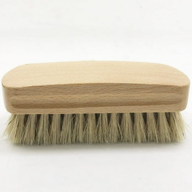 Cepillo de pelo de caballo, para engrasar, pulir, limpiar, quitar el polvo, cepillo de pelo suave para zapatos, juego de herramientas para limpiar zapatos