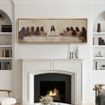 thumbnail image 3 of Large Framed Canvas Print The Last Supper Framed Canvas - Classic Religious Wall Art Decorative Ready to Hang Painting for Living room Bedroom - 60"x20" Natural Frame, 3 of 7
