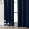 thumbnail image 2 of Chyhomenyc Navy Blue Blackout Curtains 84 Inches Long 2 Panels, Thermal Insulated Noise Reducing Grommet Window Curtain Panel Drapes for Living Room Bedroom, Each 40Wx84L Inch, 2 of 8