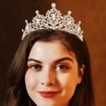 thumbnail image 6 of Exquisite Tiaras Women Crystal Crowns Princess Headpiece for Bridal Parties and Birthday Celebrations, 6 of 8