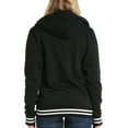 thumbnail image 4 of Doublju Women's Lightweight Thin Varsity Stripe Zip Up Hoodie Jacekt with Plus Size, 4 of 5