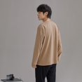 thumbnail image 3 of Pijamas de primavera y otoño para hombre, se pueden usar al aire libre, cuello redondo, manga larga, traje informal de algodón con cuello redondo para el hogar para primavera y otoño para hombre, 3 of 6