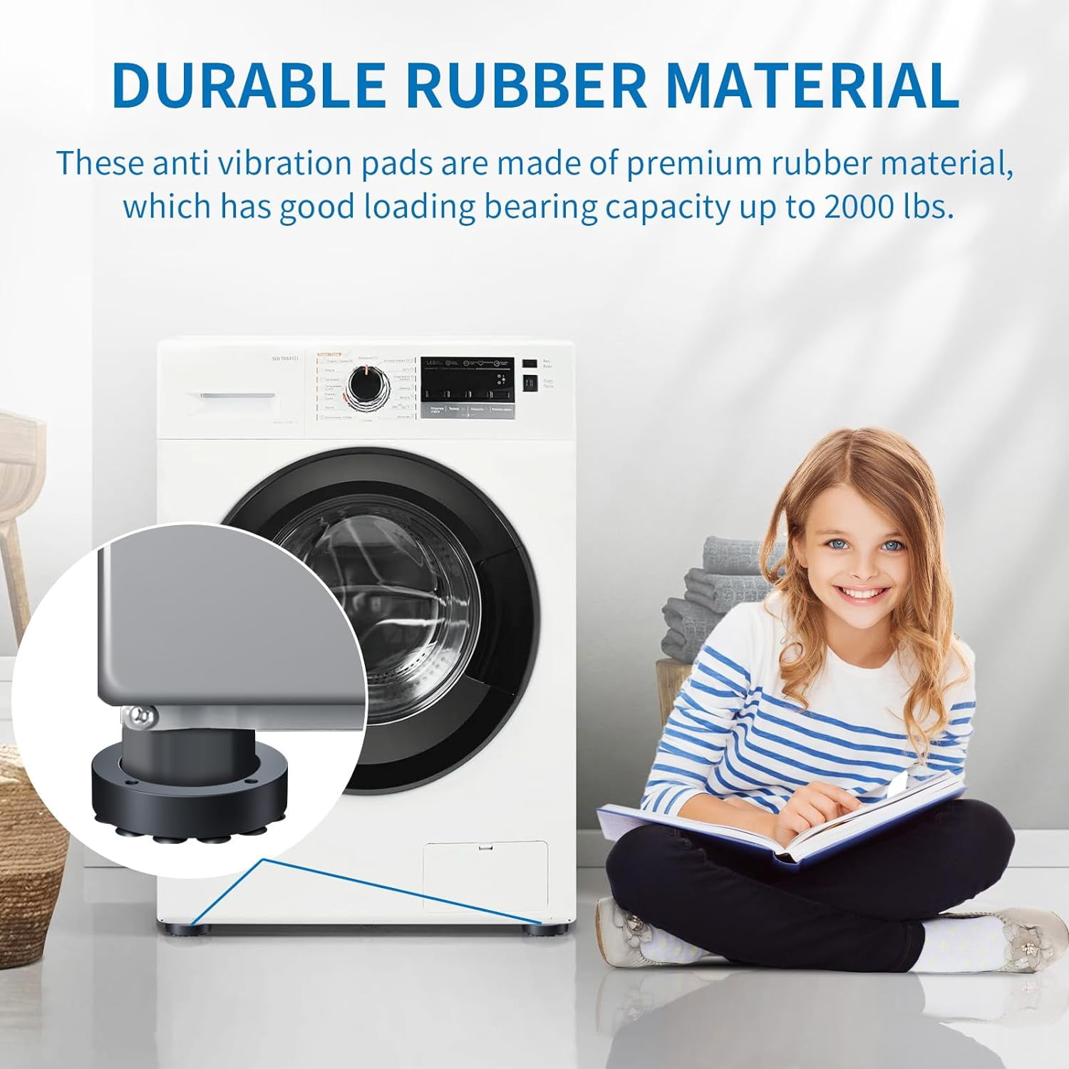 Ezprotekt Anti Vibration Pads for Washer and Dryer, Heavy Duty 8 PCS, Anti  Slip Noise Reduction - Walmart.com