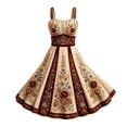 thumbnail image 5 of WAGUTH Women's Oktoberfest Print Dirndl Dresses Sleeveless Midi-Length Dress A‑Line Swing Dress for Beer Festival Party, 5 of 5