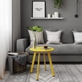 thumbnail image 5 of Outdoor Side Table Round End Table with Square Feet Small Accent Table Great for Patio Balcony, 5 of 15