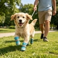 thumbnail image 3 of 4PC Dog Shoes for Hot Pavement, Breathable Mesh Non- Paw Protectors, Reflective Design Booties for Small Dogs, Cats, Puppy, Indoor and Outdoor Daily Use, Adjustable Straps, 3 of 8