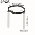 thumbnail image 2 of Hfppkn 2 Pack Flag Football Waist Belt Set with 2 Flags Audible Pop for Adult Recreational Play 120cm White, 2 of 7