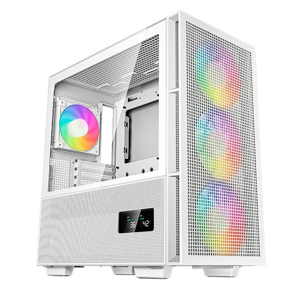 GABINETE DEEPCOOL CH560 PANTALLA DIGITAL E-ATX 4 FAN ARGB CRISTAL BLANCO R-CH560-WHAPE4D-G-1