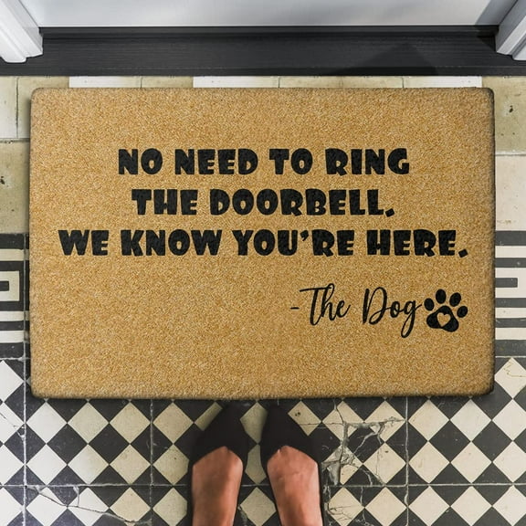 Lonkogqi Welcome Door Mats No Need to Ring The Doorbell Doormat Welcome Mat Doormat Pet Doormat Dog Paw Doormat Dog Doormat Greeting Front Porch Rugs Door Mats Entrance Patio Carpet Decor 18x30 Inch
