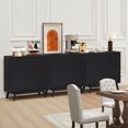 thumbnail image 5 of PHOYAL Fluted Sideboard and Buffets, Black Buffet Cabinet with 2 Doors and Adjustable Shelves, Accent Cabinet for Living Room Kitchen Entryway, 5 of 10