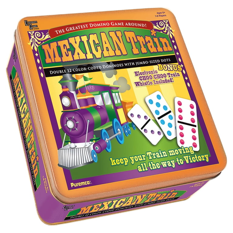 Puremco Mexican Train Dominoes, 91 Jumbo Pieces photo 1
