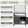 thumbnail image 2 of Grey Aluminum Grill Storage Cabinet with Wall Hanging for Outdoor Kitchen in All Seasons Patio Deck Backyard Modular, 2 of 3