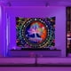 thumbnail image 3 of Tapiz de árbol de la vida púrpura para colgar en la pared, tapiz de pared psicodélico UV negro luz Mandala decoración de pared tela de pared TUNC Sencillez, 3 of 5