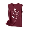 thumbnail image 3 of Generic Womens Flower Print Tank Tops Summer Casual Crewneck Sleeveless Blouses Loose Fit Beach Vacation Camisole, 3 of 3