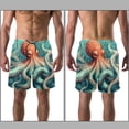 thumbnail image 3 of luoweisi Men's Beach Shorts Quick Dry Swim Trunks with Mesh Lining Octopus L, 3 of 5