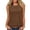 Brown, variant on Blouses For Women Summer Crew Neck Sleeveless Casual Solid Relaxed Boho Workday Street Style Vacation Weekend Look Modern Everyday Wearable Resort