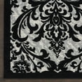 thumbnail image 6 of Nourison Damask Vintage Black/White 5' x 7' Area Rug, (5x7), 6 of 10
