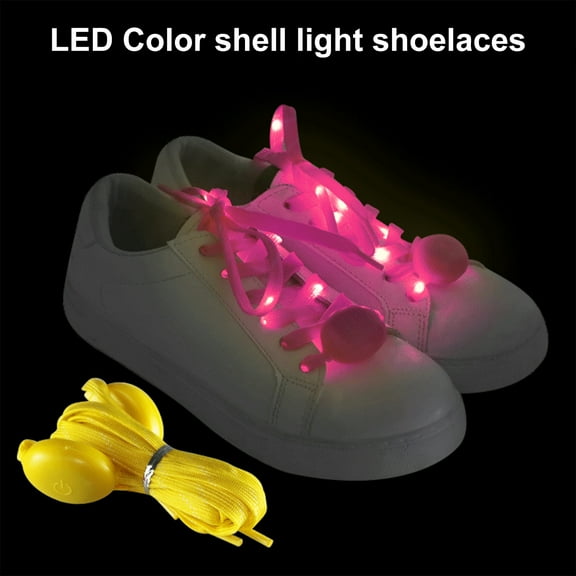 sunsanly 1 Pair LED Nylon Shoelaces Light Up Glow in The Dark Shoelaces for Party Dancing Skating Night Events Footwear Accessory
