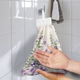 thumbnail image 2 of ZIATUBLE Floral Hanging Hand Towel Butterfly Hand Towels for Kitchen Soft Bathroom Hand Bath Towel Fast Drying Kitchen Hand Towels and Washcloths Elastic Dish Cloths Towel, 2 of 7