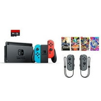Nintendo Switch 32GB Console with 4 Game Discs, Gray Controllers