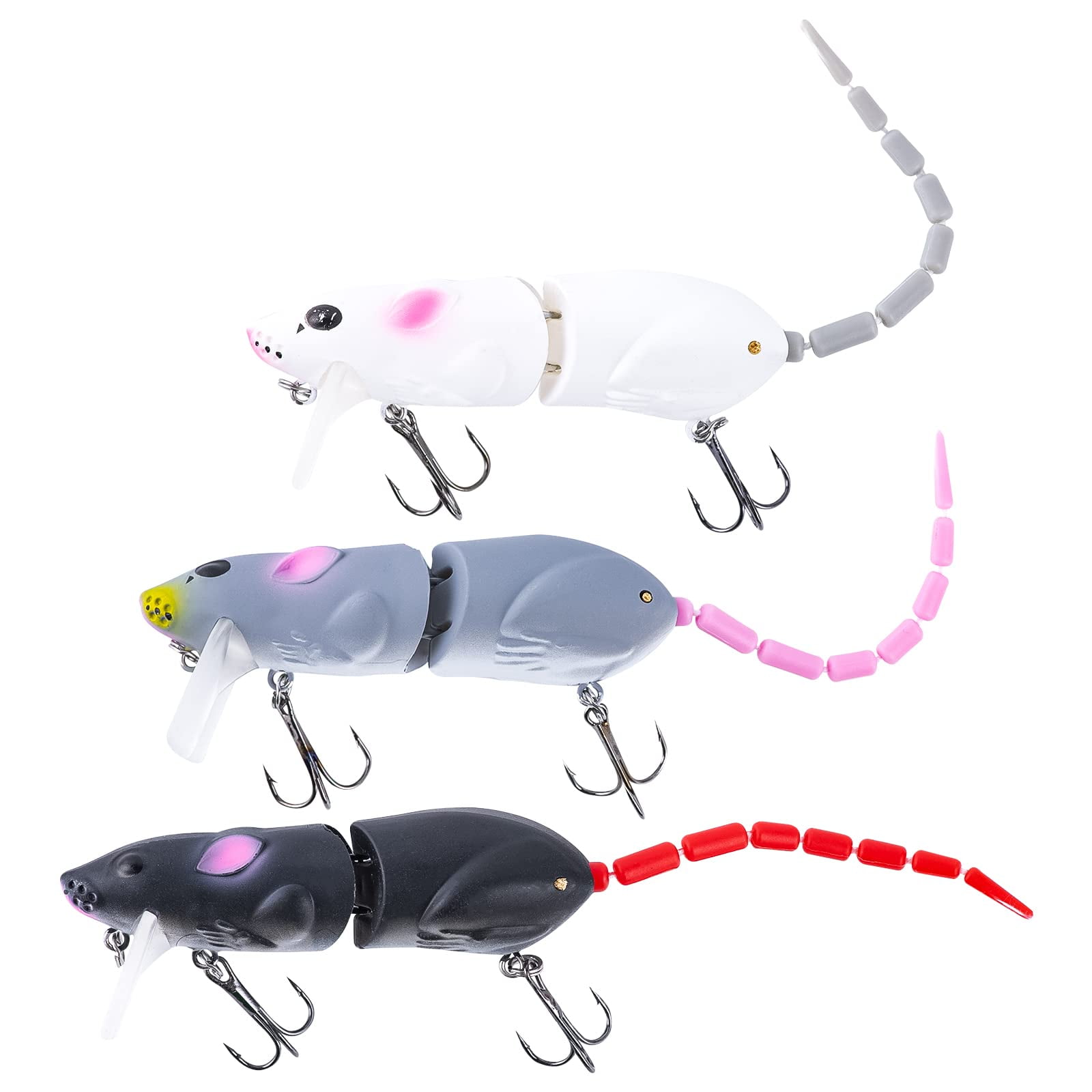 Goture Mice Rat Fishing Lures Topwater 3D Mouse Lures Baits Artificial