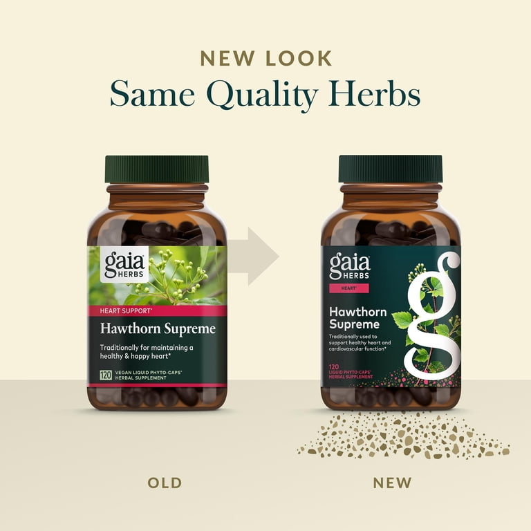 Gaia Herbs Hawthorn Supreme - 120 Vegan Liquid Phyto-Caps