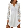 thumbnail image 2 of Fall Dresses for Women Lace Long Sleeve Elegant Slim Formal Party Dress White S, 2 of 8