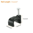 thumbnail image 2 of Unique Bargains Cable Clips with Steel Nail, 100Pack 9mm/0.35' Plastic Cable Wire Clips, Ethernet Cable Clips Nail in Cable Clips, 2 of 6
