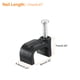 thumbnail image 2 of Clips de Cable con Clavo de Acero, Paquete de 100, Clips de Cable de Plástico de 9mm/0.35", Clips de Cable Ethernet con Clavo, 2 of 6