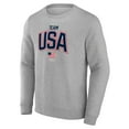 thumbnail image 2 of Men's  Gray Team USA 2024 Olympics Retro Arch Pullover Sweatshirt, 2 of 3