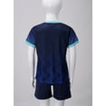 thumbnail image 3 of TSSOE Soccer Uniforms for Kids Boys Football Jersey V Neck Practice T Shirt and Sport Shorts Set Team Navy Blue M, 3 of 6