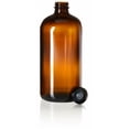 thumbnail image 2 of 4 Pack - 32oz Boston Round Air Tight Seal Amber Glass Growler Kombucha Bottles, 2 of 4
