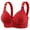 Red, variant on ,Women's Front Snap Everyday Bras Wireless Push up Senior Bra Lace Mesh Breathable Deep V Ultra Soft Bralettes Pink 38
