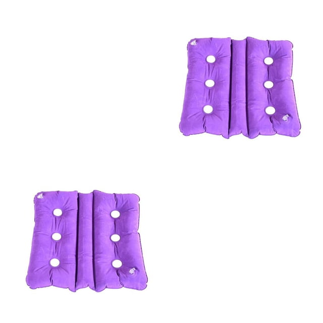 Bearachild Foldable Air Inflatable Cushion Seat Chair Wheelchair Pad Pillow 2piezas Púrpura