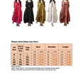 thumbnail image 2 of Gomelly Women Dress V Neck Maxi Dresses Sexy Ladies Casual Autumn Solid Color Black 3XL, 2 of 2