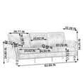 thumbnail image 2 of Nailhead Trim Living Room Sofa with Rolled arms, Linen-Textured Upholstery, Pocket-Spring seat Cushions, Supportive Coil core, Plush Back Pillows, Solid Wood and Iron Frame (Couch), 2 of 9