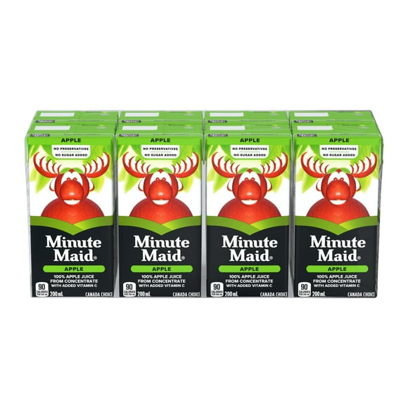 Minute Maid Apple Juice, 200ml, pack of 8