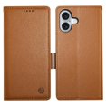 thumbnail image 1 of Magnetic Wallet Case with Card Holder & Stand for iPhone 17 Brown, 1 of 6