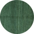 thumbnail image 1 of Ahgly Company Indoor Round Abstract Turquoise Blue Modern Area Rugs, 8' Round, 1 of 4
