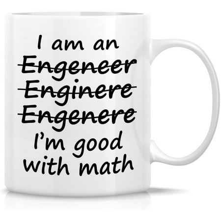 

Funny Mug - I m An Engineer Good With Math 11 Oz Ceramic Coffee Mugs - Funny Sarcasm Sarcastic Motivational Inspirational birthday gifts for friends coworkers siblings dad or mom.