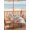Sienna, variant on Outdoor Tablecloth with Umbrella Hole and Zipper, Thanksgiving Rectangle Table Cloth 60x84 Inch Waterproof Tablecloth, Pink Orange Blue Fall Pumpkin Fruit Butterfly Picnic Table Cover for Patio